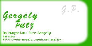 gergely putz business card